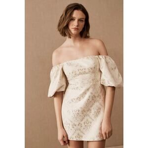 New Anthropologie BHLDN Sachin & Babi Kendal Dress $248 SIZE 12 Ivory & Gold